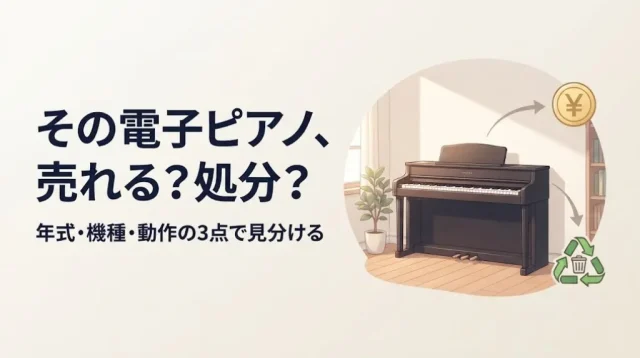 電子ピアノ買取｜古い・付属品なしでも売れる?