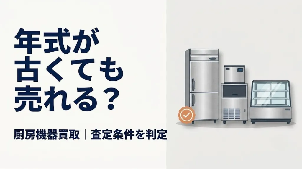 厨房機器買取｜年式が古くても売れる?査定条件を判定