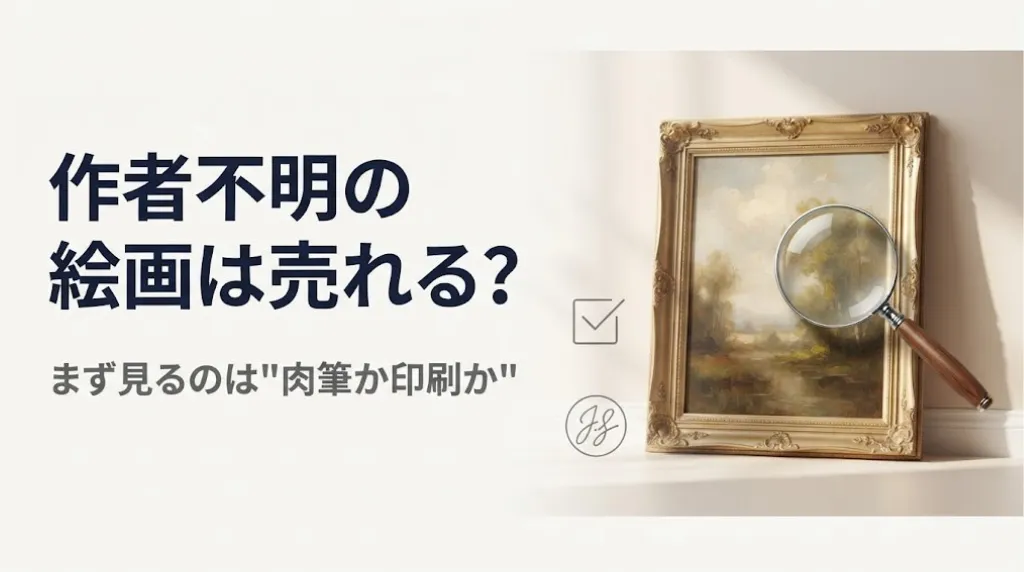 作者不明の絵画は売れる?査定前の自己チェック5項目