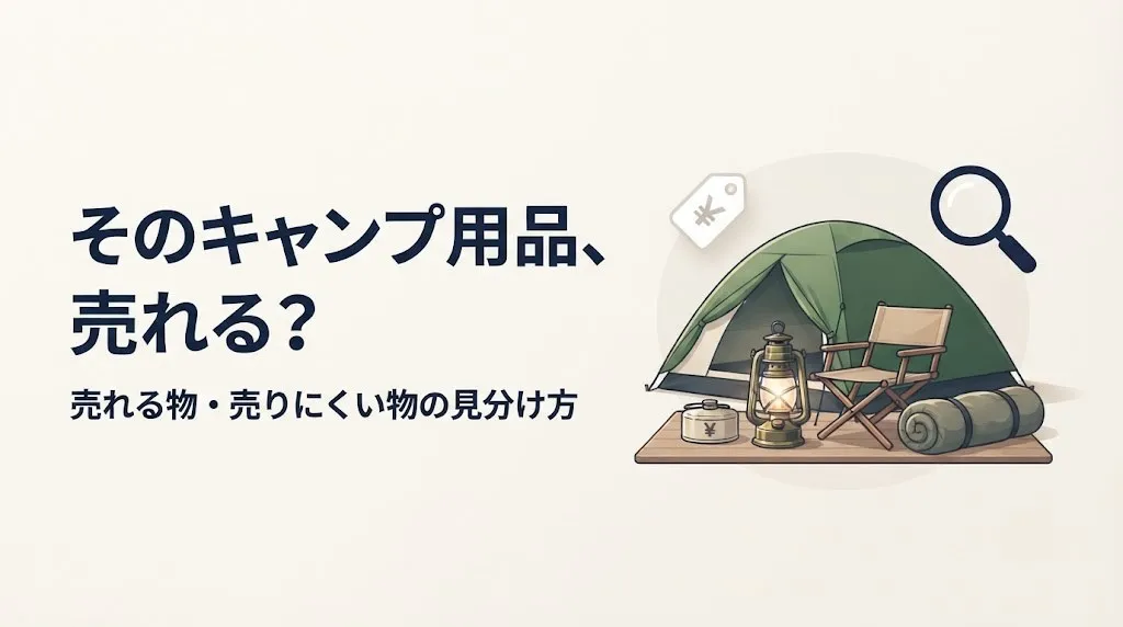 キャンプ用品買取｜あなたのギアは売れる?相場と売り方