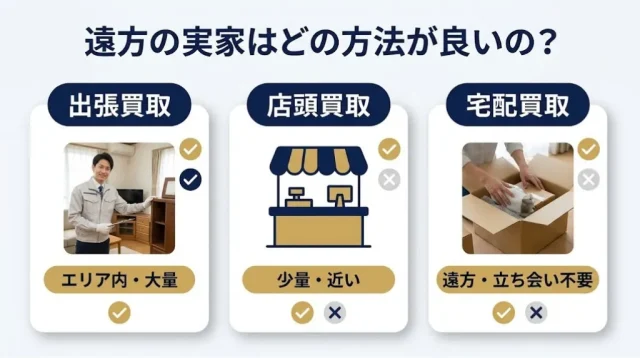 遠方の実家でも買取できる?立ち会い・鍵・査定方法のリアル
