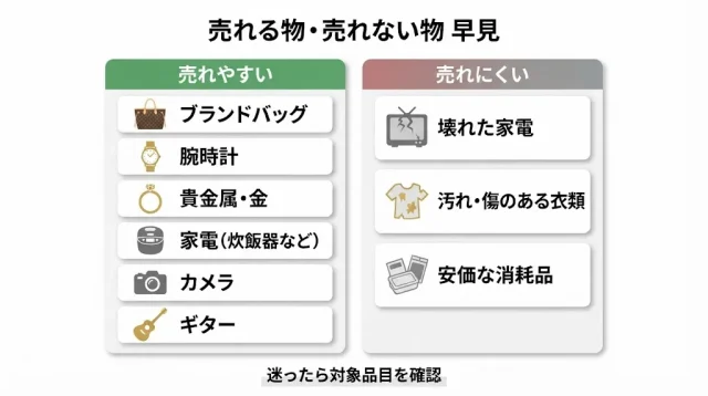 あなたの家のコレ、売れる?売れない?断捨離で出やすい物の早見