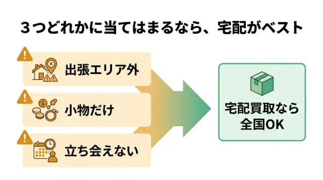 出張買取が“向かないケース”と現実的な代わり