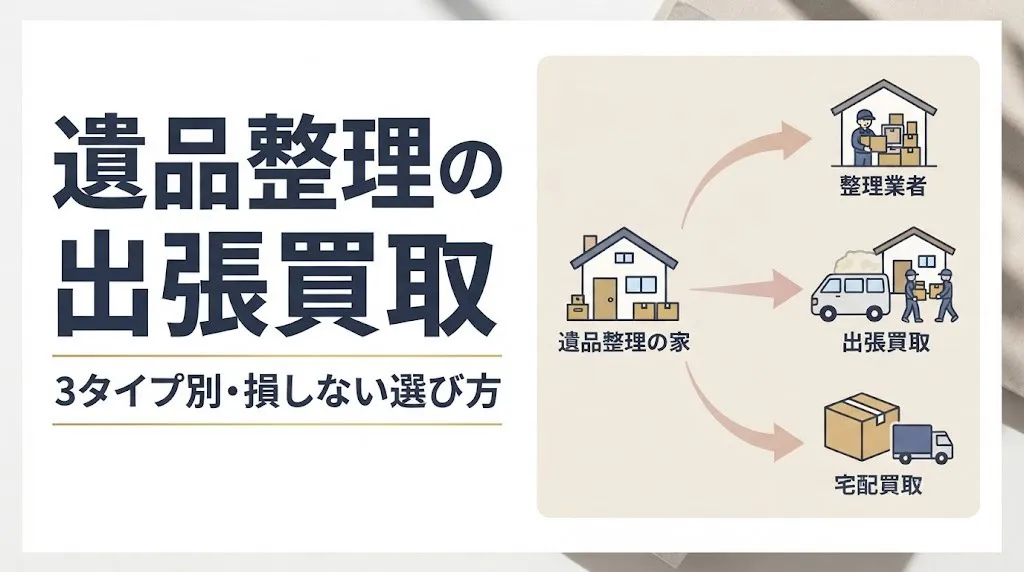 遺品整理の出張買取|3タイプ別・損しない選び方