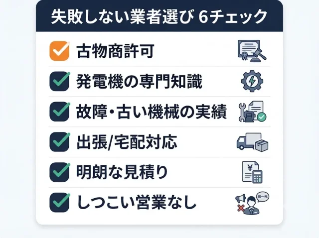 失敗しない買取業者の選び方チェックポイント