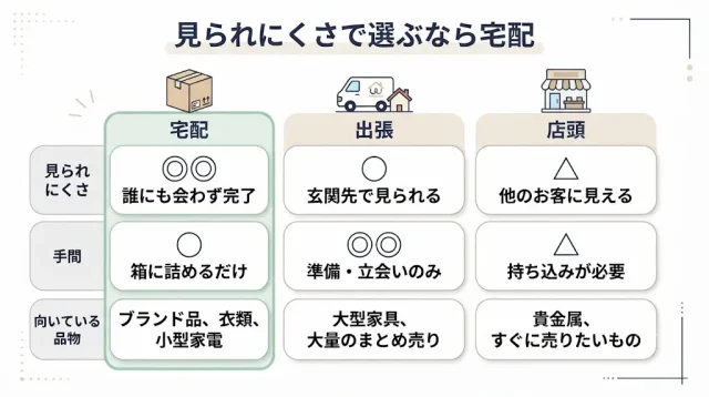 見られにくさで選ぶなら宅配
