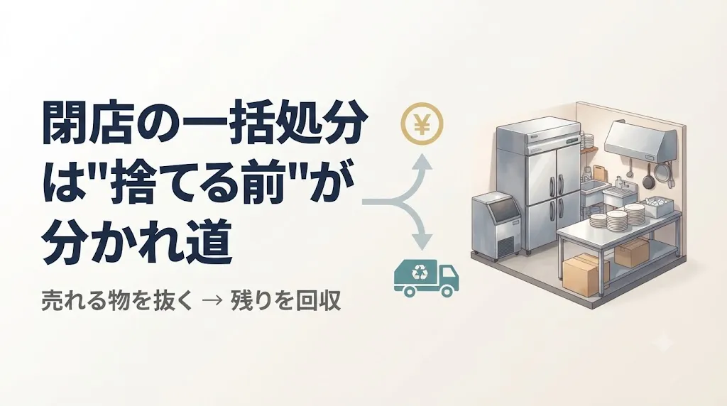 閉店の一括処分|捨てる前に売れる物を見分ける手順