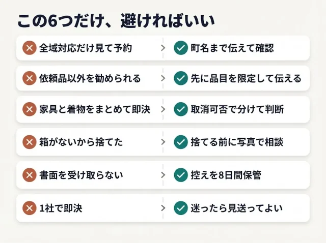 よくある失敗と、防ぐ方法
