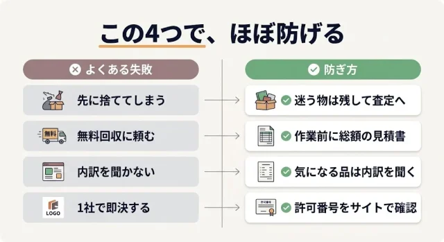 よくある失敗と防ぎ方/悪質業者を避けるチェックポイント