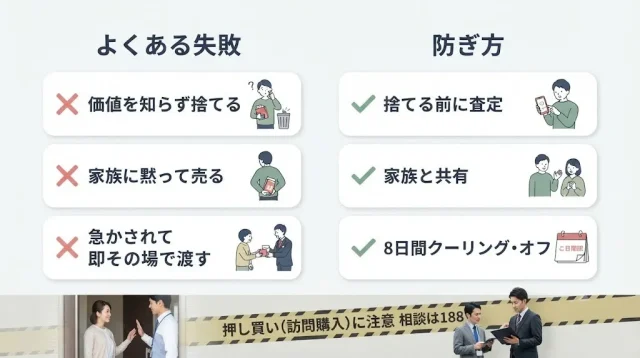  終活の買取でよくある失敗と防ぎ方