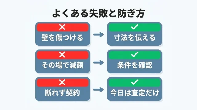 【対応H2】出張買取で起こりがちな失敗と防ぎ方