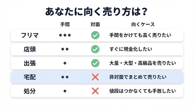 箱なしの売り方を比較