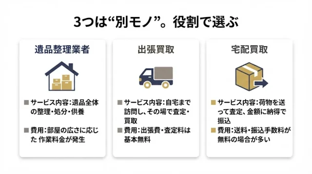 「遺品整理の出張買取」を頼む前に、まず知ってほしい結論