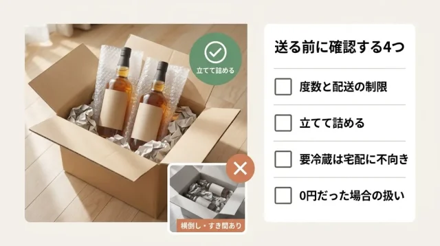 宅配で送る前に確認する条件

