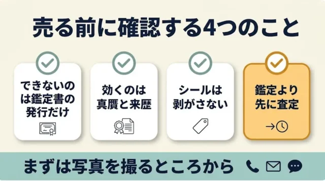 鑑定書がなくても、まず今ある材料で相談から