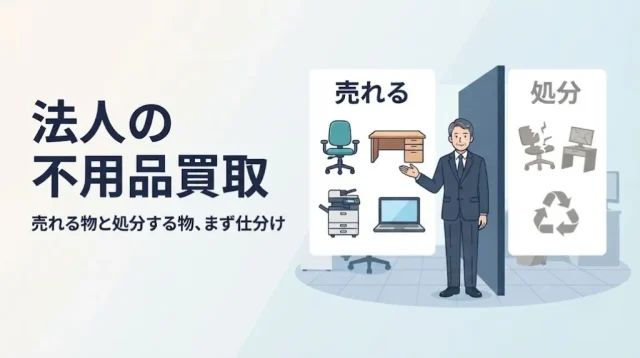 法人の不用品買取｜売れる物と処分の見分け方・進め方
