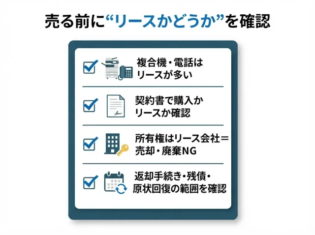 見落としやすい「返すもの」=リース・所有権の確認