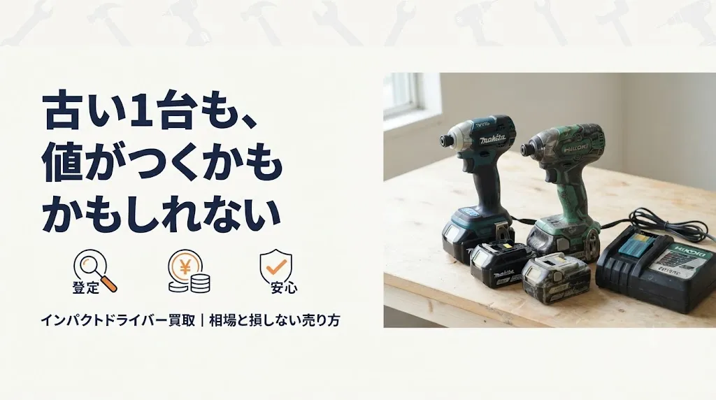 インパクトドライバー買取|古い1台も値がつく理由と相場