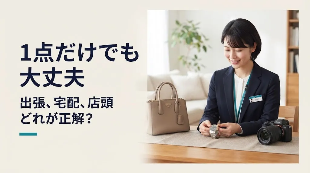 出張買取1点だけは気まずい?宅配との使い分けと失敗回避