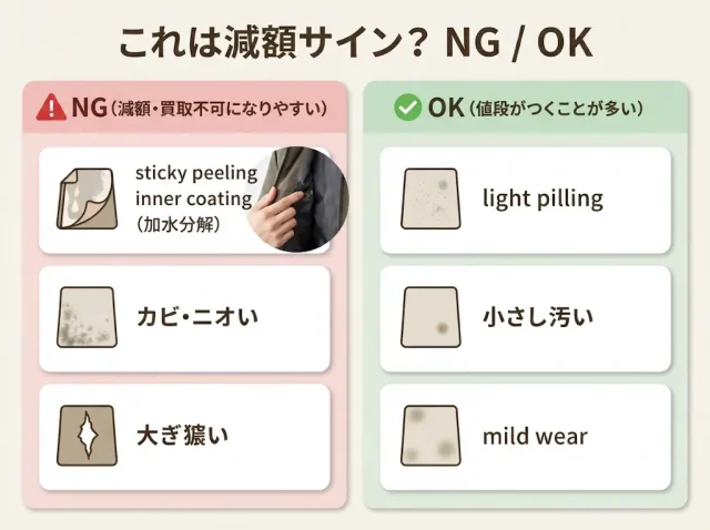 値段がつかない・大幅減額になるノースフェイスの特徴
