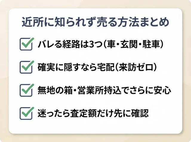 見られない売り方・最終チェック