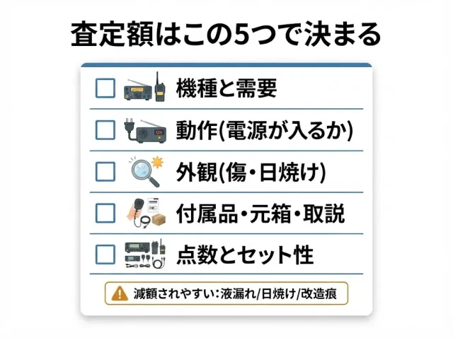 査定額を決める5つの条件と、減額されやすいポイント