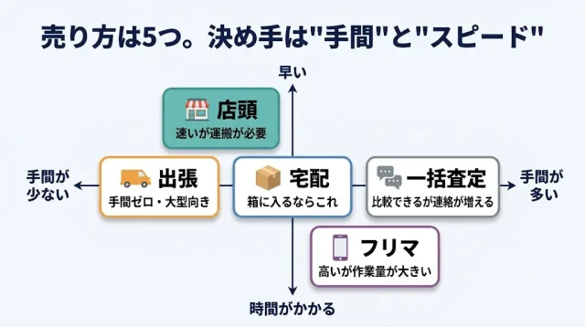 広島での不用品の売り方は主に5つ｜自分に合うのはどれ？
