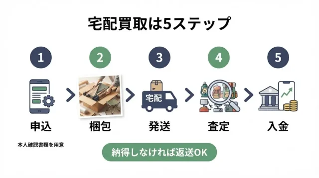宅配買取の流れと、準備するもの