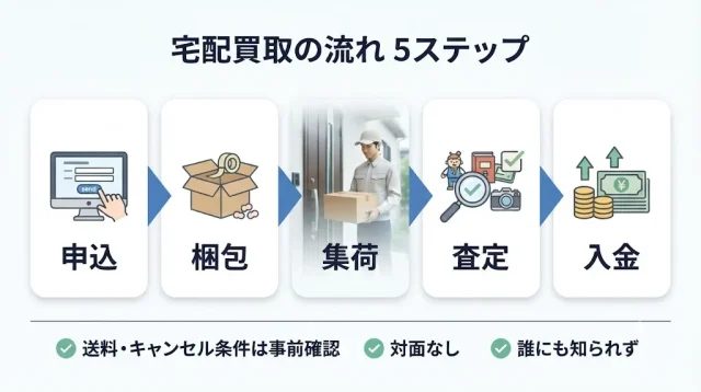 宅配買取の流れと「送る前の不安」の解消
