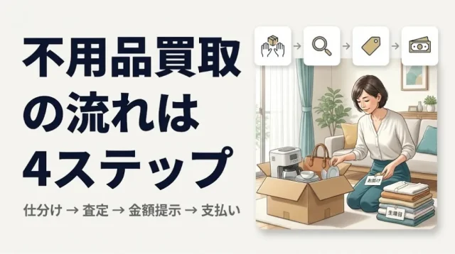 不用品買取の流れ4ステップ｜自分に合う方法と準備
