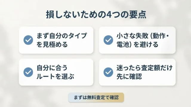 損しないための4つの要点