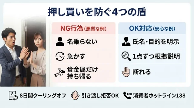 押し買いを防ぐ4つの盾