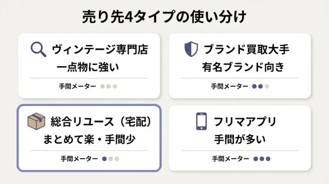 売り先4タイプの使い分け