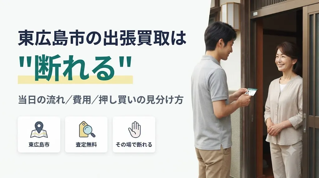東広島市の出張買取は断れる｜当日の流れと押し買い対策