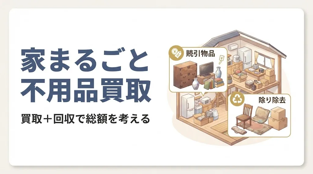 家まるごと不用品買取は全部売れる?損しない進め方