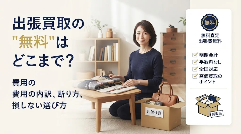 出張買取の無料はどこまで?費用の内訳と損しない選び方