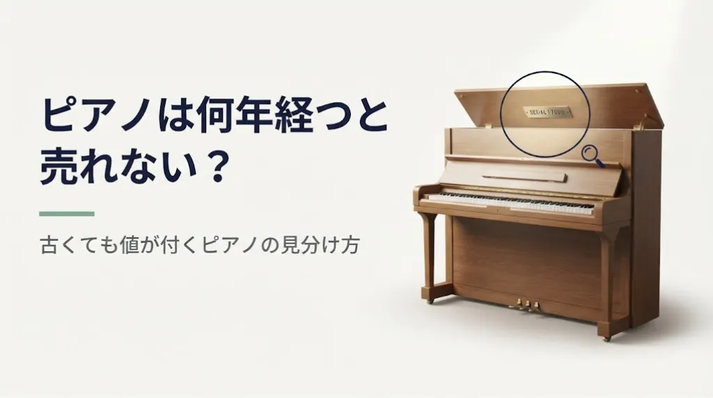 ピアノは何年経つと売れない?買取・0円・費用の境目