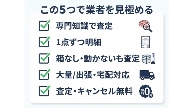 失敗しない買取業者の選び方
