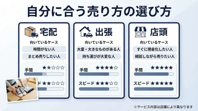 自分に合う売り方の選び方