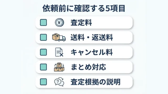 査定条件を正しく見てもらうための、業者の選び方チェックポイント