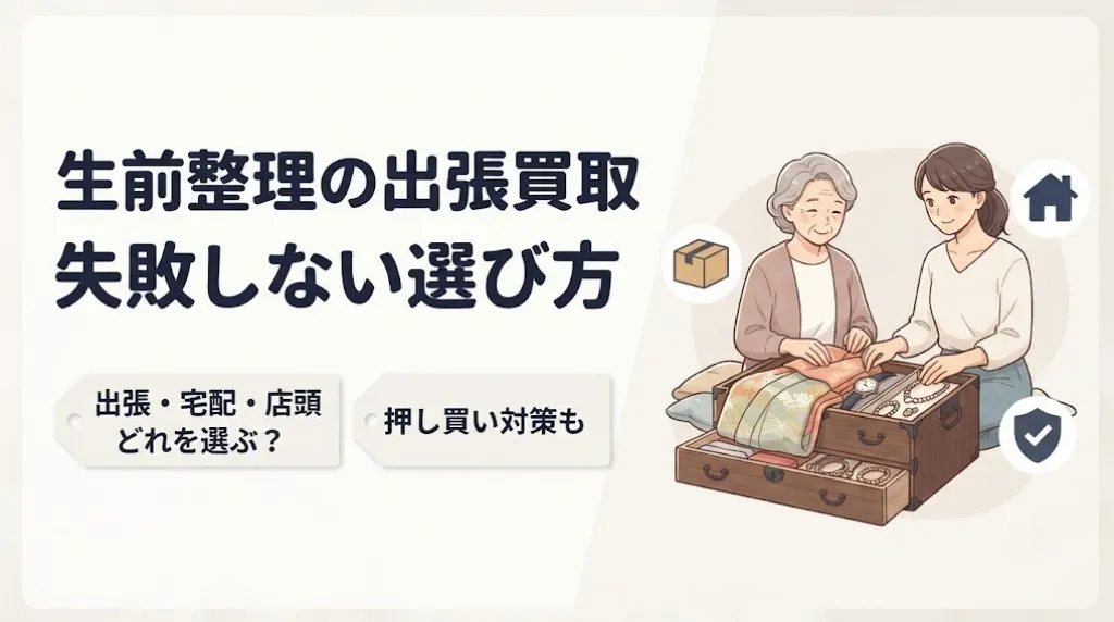 生前整理の出張買取|失敗しない選び方と押し買い対策