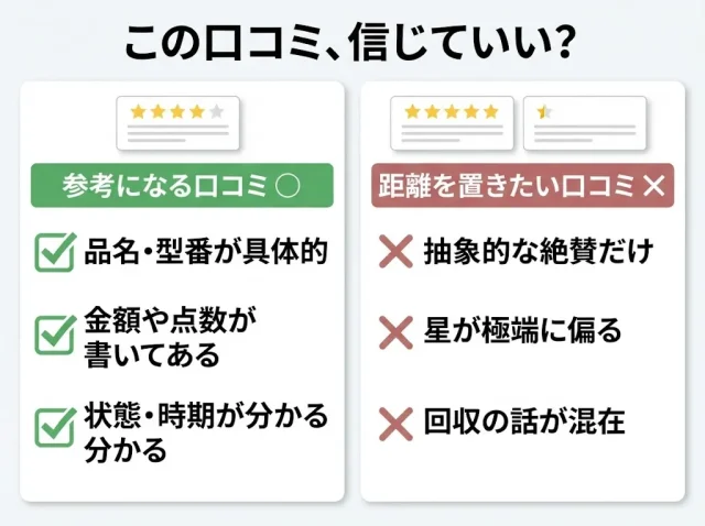 口コミ・評判の正しい見極め方