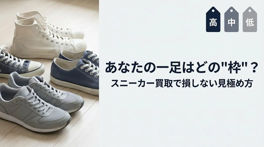 スニーカー買取で損しない見極め方|あなたの一足はどの枠?