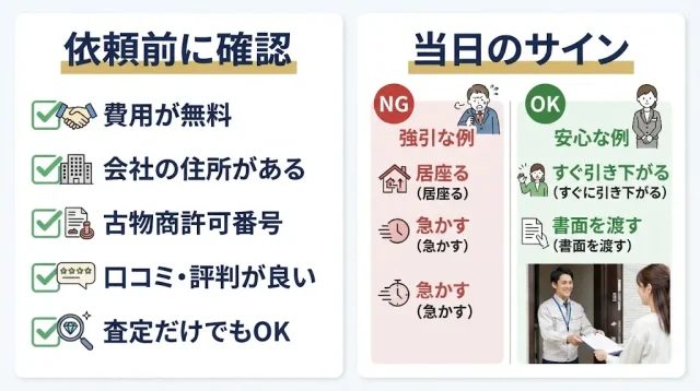 良い業者・避ける業者の見分け方