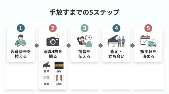 年式が古いピアノを、確実に手放すための5ステップ