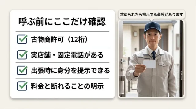  呼んでいい業者の見分け方｜依頼前チェックリスト7項目
