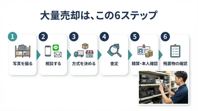 大量売却の進め方：6ステップ