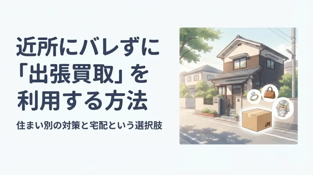 出張買取で近所にバレない方法｜住まい別の対策と宅配という手段