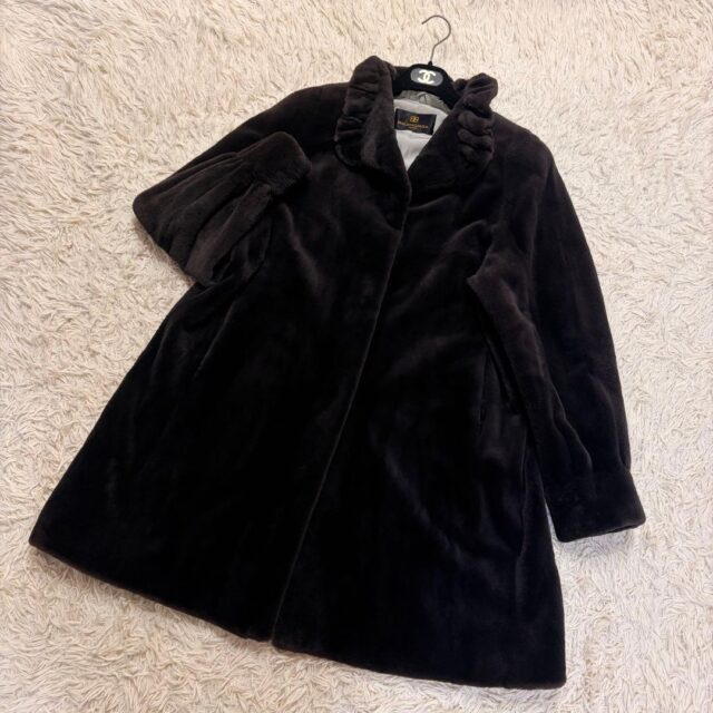 BALENCIAGA バレンシアガ ヴィンテージ毛皮コート ブラウン
