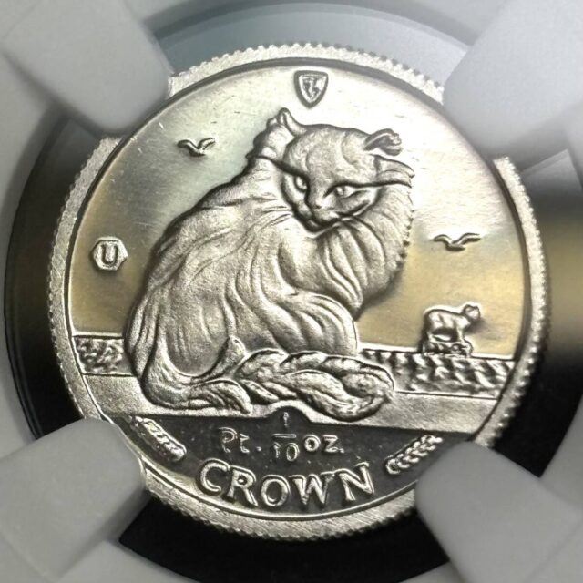 英領マン島プラチナ貨 NGC-MS67 1995年